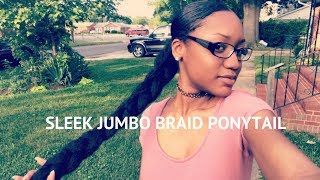 Protective Style | Sleek Jumbo Braid Ponytail With Kanekalon Hair