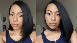 Another Beautiful Bob! | Mlc174 Magic Lace Curved Part Lace Wig | Iamahair.Com