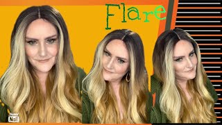 She Has It!|Mane Concept Rchd298 Flare Wig Review|Synthetic|Fr6/Biscotti|Ebonyline|Flowy!