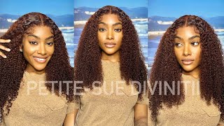 Juicy Kinky Curly Ginger Transparent Lace Front Wig Ft. Beauty Forever | Petite-Sue Divinitii