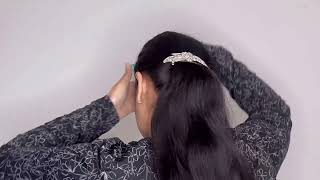 Easy & Quick Low Bun Hairstyle With Lock Pin | Low Bun Hairstyle For Fine Hair #Hair #Hairstyle