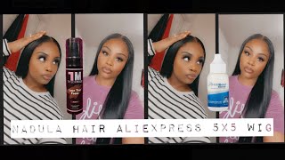 Nadula Hair Aliexpress | 5X5 Closure Wig | Lace Tint Foam