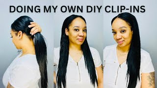 How To: Diy Your Own Clip In Extensions At Home | Easy & Convenient| Natural Hair