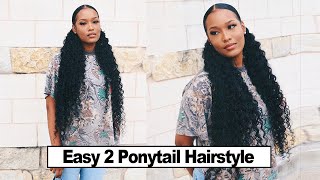How To: Easy 2 Ponytail Hairstyle | Fabulous Bre