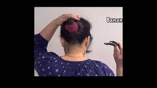 Make Beautiful Saree Hairstyle With Banana Pin #Hair #Hairstyle #Shorts #Hairstyles