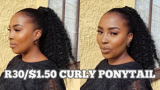 Quick R30/$2 Sleek High Curly Ponytail With Darling Hair | South African Youtuber | Small Youtuber