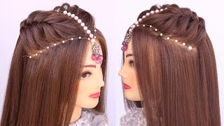 New Easy Open Hairstyle For Wedding L Front Variation L Wedding Hairstyles Kashees L Engagement Look