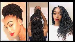 Half Up-Half Down + High Ponytail Crochet Braid Pattern | No Leave-Out | Ft. Outre Wavy Bahama Locs