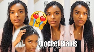 Slay Your Crochet Braids~With Natural Looking Hairline!!No Leave Out