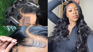 Laid Side Part Body Wave Hd Frontal Wig Install | Wiggins Hair