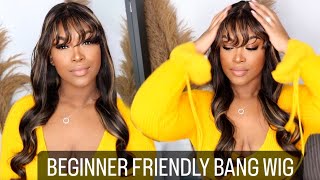 Beginner Friendly Bang Wig | Jessies Wig Official Highlighted Bang Wig Review And Tutorial