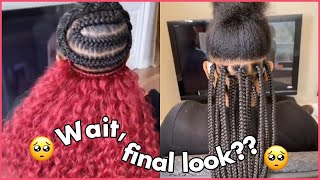 Crochet Red Curly Hair Or Knotless Box Braids Feedin Styles? (Protectively) #Ulahair