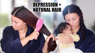 Depression Natural Hair Care Routine (Mommy Ppd, Anxious, No Motivation)