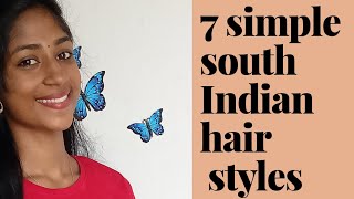 Simple Hair Styles For College Students/South Indian Hair Style /7 Simple Hair Styles