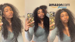 28 In Wig Under $200?! | Amazon Water Wave Wig Install + Hairstyle