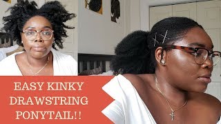 Sleek Low Ponytail For Thick 4B/4C Natural Hair W/ No Gel || Kinky Hergivenhair