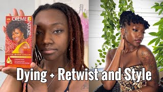 Dying My Locs + Retwist And Style | Bun With Knot Bangs