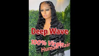 #Shorts  Deep Wave Wig / 100% Unprocessed Virgin Human Hair Wig