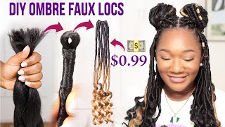  Only $0.99!!  Diy Ombre Faux Locs With Straight Kanekalon Hair