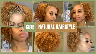 Cute Natural Curly Hairstyle | Braided Front Curly Back | Shawn Dawn