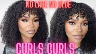 Totally Beginner Friendly Wig! No Lace Needed! Beautiful Natural Looking Ft.Curlscurls