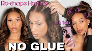  New Diamond Lace Glueless Wig Install! How To Cut Hairline On A Wig | Girl Talk