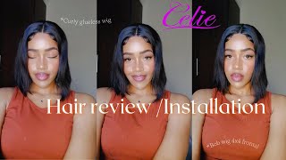 Celie Hair Installation And Review |4X4 Bob & Glueless Curly Wig |Delivery, Costs, Etc.|Beginner