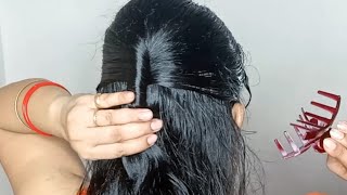 Clutcher Hairstyle For Ladies ! Easy Hairstyles For Long Hair To Do Yourself !Simple Juda Hairstyle