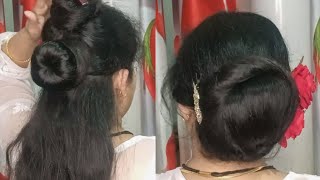 Bun Hairstyles ! Easy Bun Hairstyles For Long Hair !Simple Juda Hairstyle For Ladies For Saree!Juda