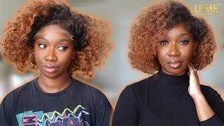 Glueless Undetectable Invisible | Trendy Mix Brown Curly Wig Review Ft Luvme Hair | Tan Dotson