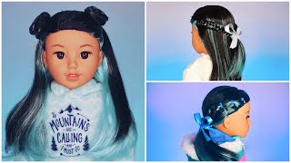 Easy Hairstyles For American Girl Doll Corinne Tan!!!