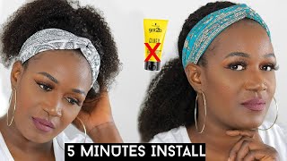  Coily Headband Wig/ No Work Needed/ Glueless Install/  No Gel /Asteria Hair Review