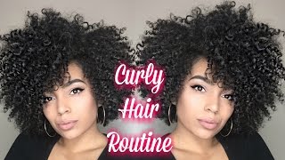 Big Curly Hair Routine | Wash And Go | Short Medium Length Hair
