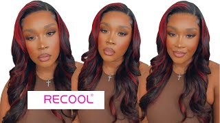 Burgundy Highlight Body Wave Wig Ft Recool Hair | 13X4 Hd Lace Frontal Wig | Alishia Hair Reviews