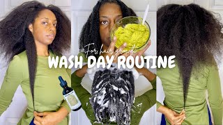 My Wash Day Routine That Grew My Hair Out After Protective Style | 4 Type Natural Hair