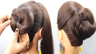 Easy Party & Wedding Hairstyle Step By Step For Beginners! Easy Clutcher Hairstyle For Girls
