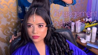 Engagement Hairstyle In Open Hair | Simple And Easy Hairdo For Engagement | Shruti Makeover