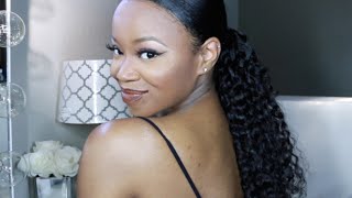 Easy Curly Summer Ponytail - Protective Style Tutorial