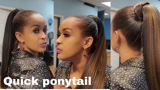 How I Went From Long Hair To A Flawless Ponytail In Under 5 Minutes! #Ponytail #Longhair #Extension