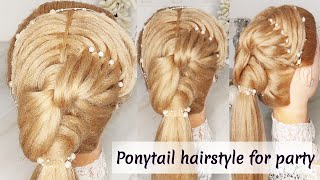 The Most Beautiful Ponytail Hairstyle For Party And Wedding.For Long Hair
