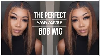 Perfect 4/27 Pre Highlighted Bob Wig Review And Install | Ft. Hot Beauty Hair | Olineece