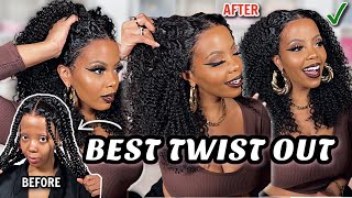  Fake A Twist Out On Kinky Curly Natural Hair Wig | Scalp Hd Lace No Plucking No Baby Hair No Glue