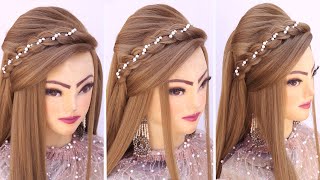 Quick Open Hairstyle For Wedding L Perfect Puff Hairstyle L Wedding Hairstyles For Girls L Braids