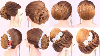 5 Beautiful Bun Hairstyle For Medium Hair L Wedding Guest Hairstyles L Bridal Hairstyles Kashee'
