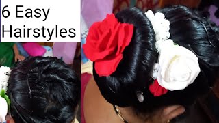 6 Super Hairstyles //Hairstyles For Medium Or Long Hair//New Latest Juda Hairstyles#Latesthairstyles