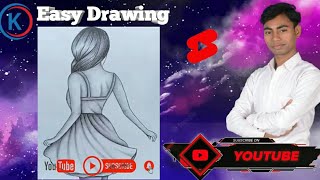 How To Draw A Girl With Ponytail Hairstyle|Face Sketch|Pencil Sketch|Easy Drawings | #Karansamratart