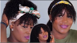 Wow Finally A Headband Wig That Can Protect Your Edges | No Lace | No Glue |Curls Curls