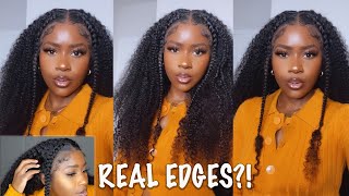 New! The Most Realistic Hairline!! | No Work Needed Curly Baby Hair Wig!! Beautiful Natural Hair Wig