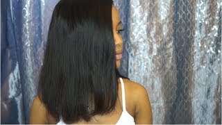 Mslula.Com   Bob Wig With Side Part Unboxing + Styling