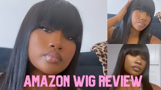 Amazon Wig Try On | Affordable Bang Wig | Lace Front Human Hair